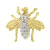 Image 1 : Vintage 14k Yellow & White Gold .25 ctw Diamond Detailed Fly Bee Insect Brooch P