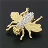 Image 5 : Vintage 14k Yellow & White Gold .25 ctw Diamond Detailed Fly Bee Insect Brooch P