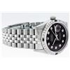 Image 5 : Rolex Mens Stainless Steel Slate Black Diamond & Emerald Datejust Wristwatch
