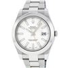 Image 2 : Rolex Mens Stainless Steel White Index 41MM Datejust 2 Wristwatch Oyster Band