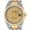 Image 1 : Rolex Mens Stainless Steel and Yellow Gold Champagne Diamond 36mm Datejust Jubil