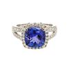 Image 2 : 3.09 ctw Tanzanite & Diamond Ring - 14KT White Gold