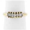 Image 1 : 14K Yellow Gold 0.75 ctw Marquise Cut Prong Set Diamond 4.85mm Pyramid Band Ring