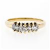 Image 4 : 14K Yellow Gold 0.75 ctw Marquise Cut Prong Set Diamond 4.85mm Pyramid Band Ring