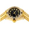Image 3 : Rolex Ladies 18K Yellow Gold Black Diamond And Sapphire President