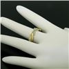 Image 6 : Antique 14k Yellow and White Gold 0.28 ctw European Diamond Wave Eternity Band R
