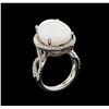 Image 4 : 9.20 ctw Opal and Diamond Ring - 14KT White Gold