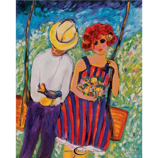 Susan Manders ORIGINAL "Blue Birds"