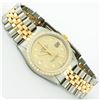 Image 3 : Rolex Mens 2 Tone Champagne Diamond 36MM Datejust Wristwatch