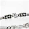 Image 5 : Fancy 14K White Gold 0.72 ctw Diamond Section & Triple Twisted Wire Link Bracele