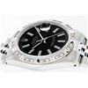 Image 8 : Rolex Mens Stainless Steel 36MM Black Index Pyramid Diamond Datejust Wristwatch