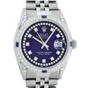Image 1 : Rolex Mens Stainless Steel Blue String Diamond Lugs & Sapphire Datejust Wristwat