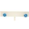 Image 4 : NEW 14k White Gold Cushion Cut Natural Swiss Blue Topaz Solitaire Stud Earrings