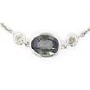 Image 1 : NEW 18K W Gold 16" 1.23 ctw GIA Bluish Green Sapphire & Diamond Pendant Necklace