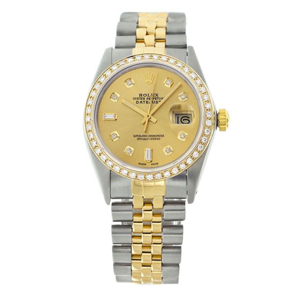 Rolex Pre-owned 36mm Mens Champagne Two Tone