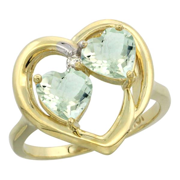 2.60 CTW Amethyst Ring 10K Yellow Gold - REF-23H7M