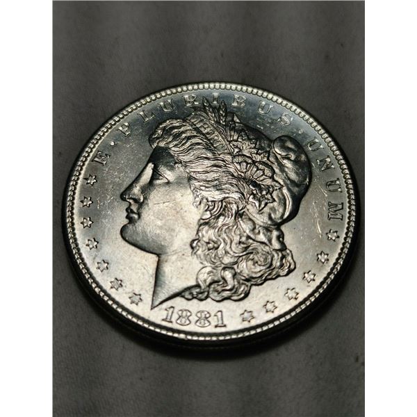 1881-S Morgan Silver Dollar Gem BU MS-63