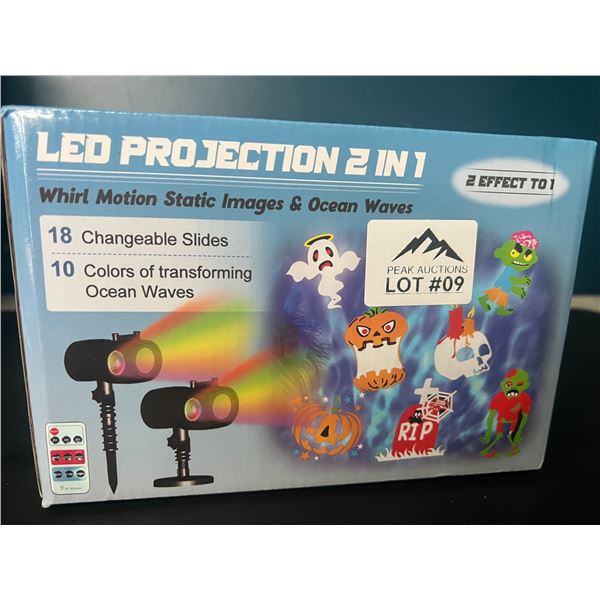 Lot of 1 LED Motion Projector for Outdoors - Holiday Designs/Patterns