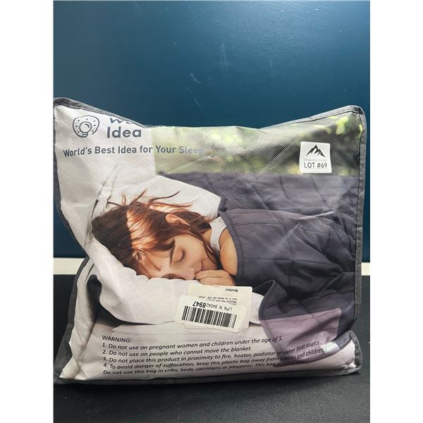 Lot of 1 Weighted Blanket - 15LBS - for Adults - (48 x 78 Inch) - Grey
