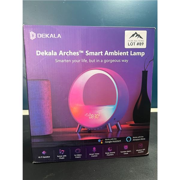 Lot of 1 Dekala Arches Smart Ambient Lamp/Bluetooth Speaker/Alarm Clock/Wireless Charger