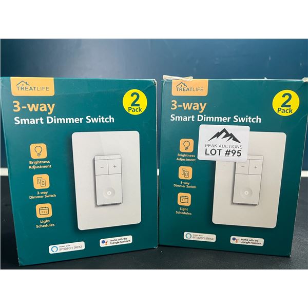 Lot of 2 3-Way Smart Dimmer Light Switches (2pcs per box)