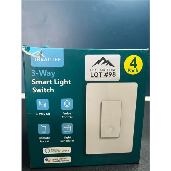 Lot of 1 4Pack 3-Way Smart Light Switches