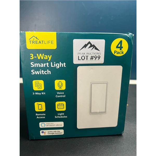 Lot of 1 4Pack 3-Way Smart Light Switches