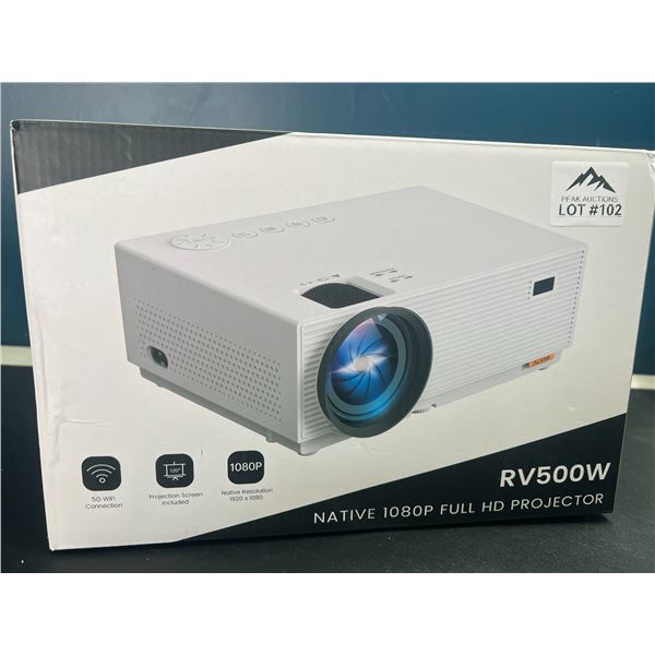 Lot of 1 RV500W Full HD Projector w/ 5G Wi-Fi & Bluetooth