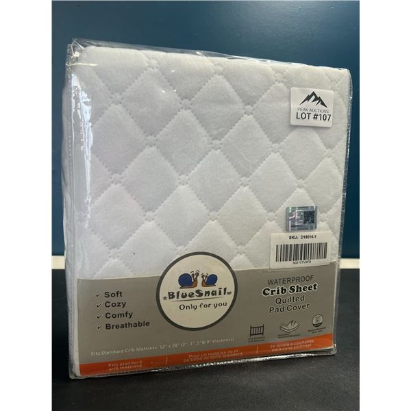 Lot of 1 Waterproof Crib Sheet/Quilted Pad Cover