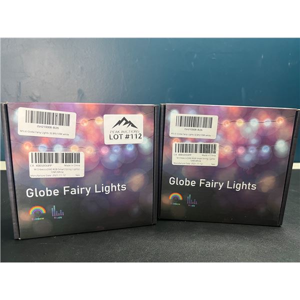 Lot of 2 Globe RGB Fairy String Lights - 32.8FT Length