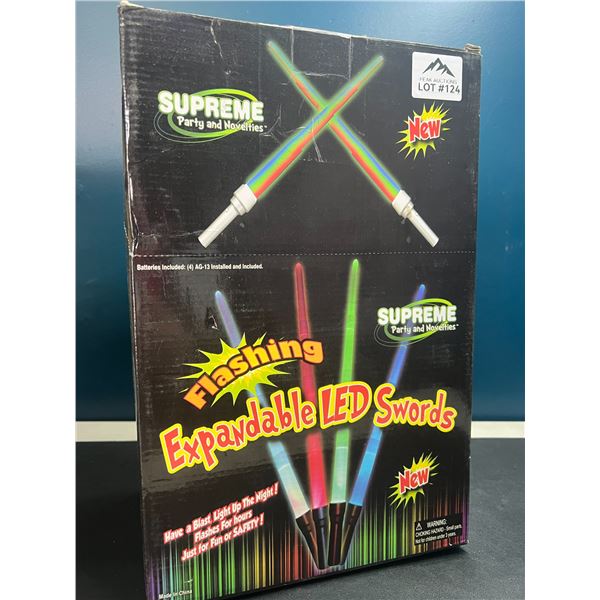 Lot of Expandable LED Flashing Swords - 35inch length