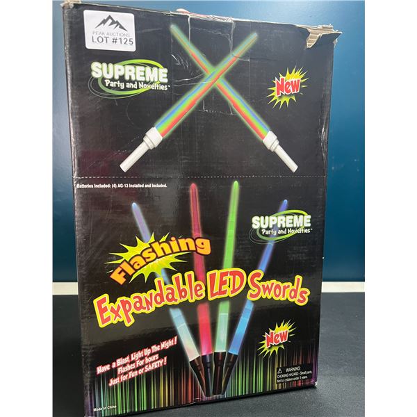 Lot of Expandable LED Flashing Swords - 35inch length