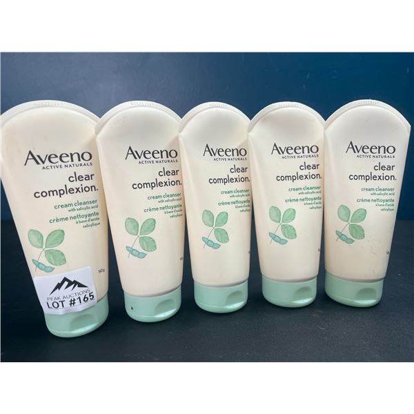 Lot of 5 Aveeno Clear Complexion Cream Cleanser w/ Salicylic Acid