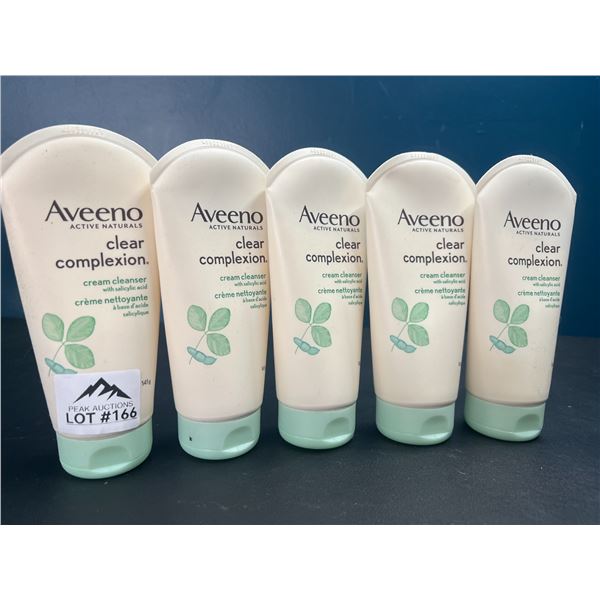 Lot of 5 Aveeno Clear Complexion Cream Cleanser w/ Salicylic Acid