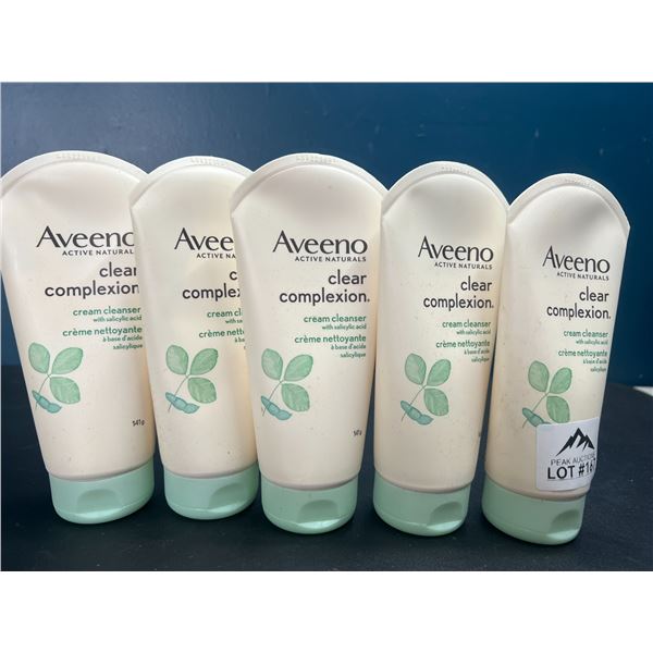 Lot of 5 Aveeno Clear Complexion Cream Cleanser w/ Salicylic Acid