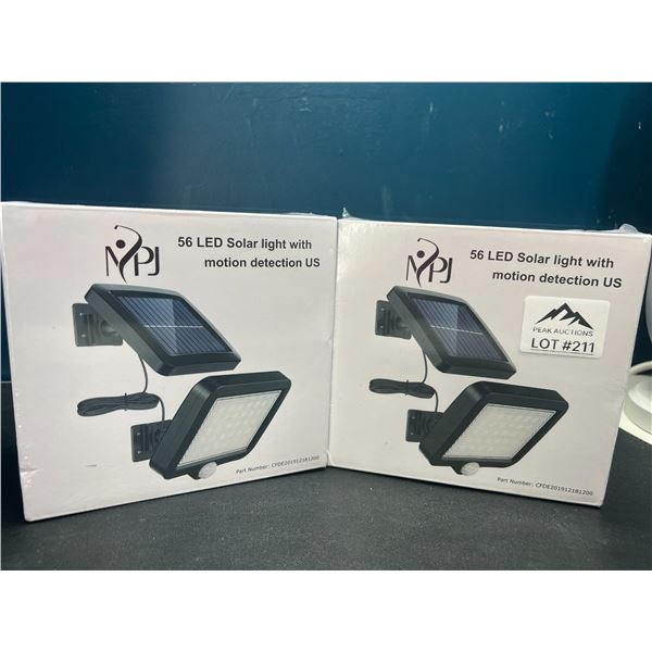 Lot of 2 LED Solar Lights w/ Motion Sensor Detection