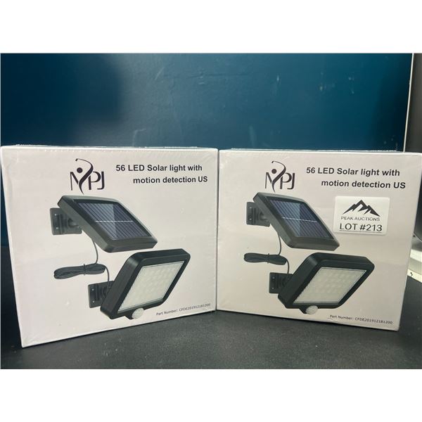 Lot of 2 LED Solar Lights w/ Motion Sensor Detection