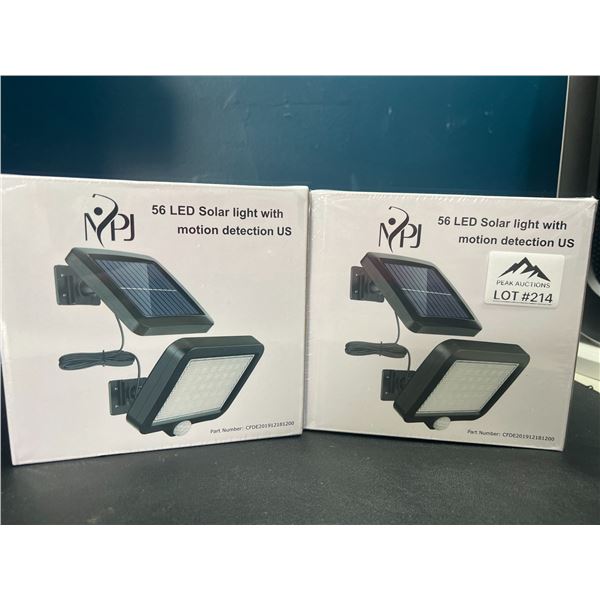 Lot of 2 LED Solar Lights w/ Motion Sensor Detection