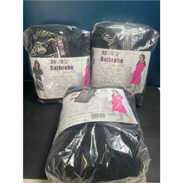 Lot of 3 Bathrobes for Kids