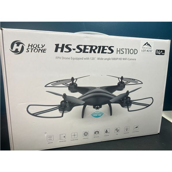 Lot of 1 HolyStone HS-Series HS110D Drone w/ Wide-Angle 1080P HD WiFi Camera