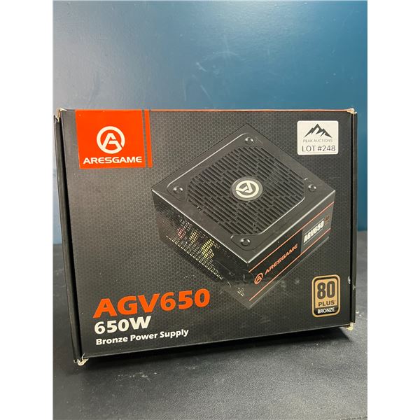 Lot of 1 Aresgame AGV650 650W Bronze Power Supply for PC