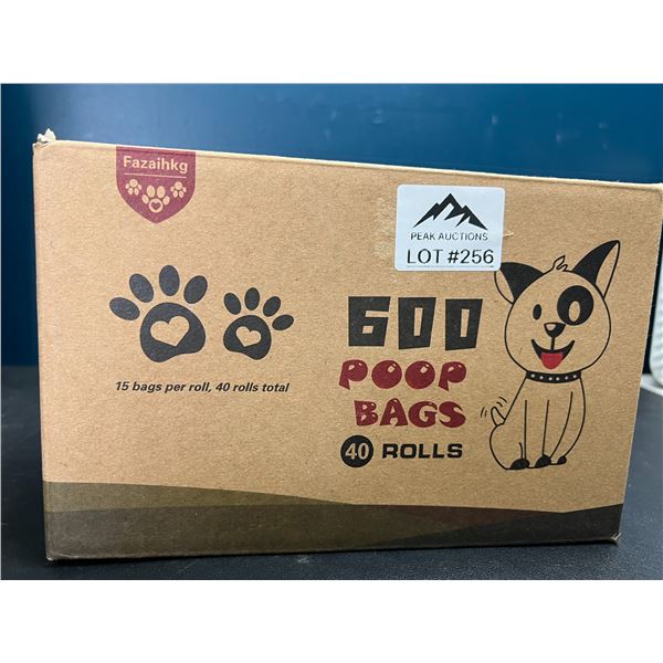 Lot of 1 Box of Dog Poop Bags - 600 bags/40 rolls