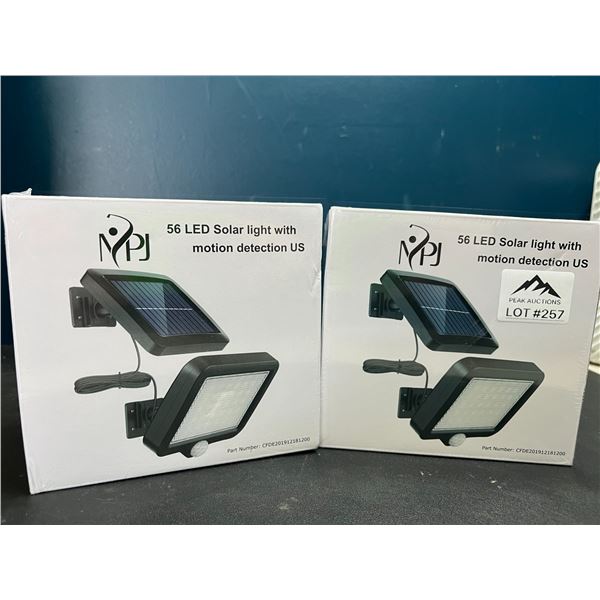 Lot of 2 LED Solar Lights w/ Motion Sensor Detection