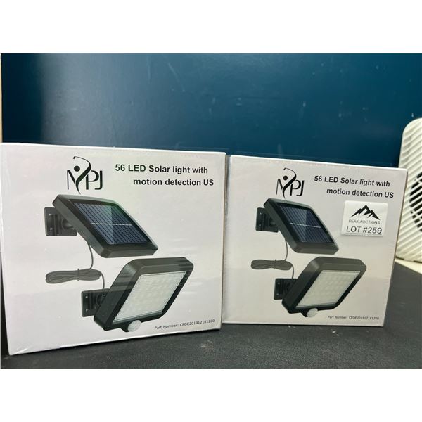 Lot of 2 LED Solar Lights w/ Motion Sensor Detection