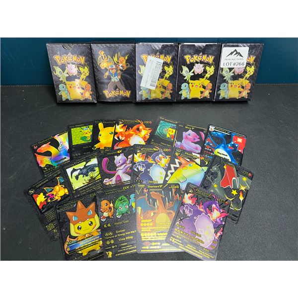 Lot of 5 Packs of Fan Art Foil Pokemon Cards