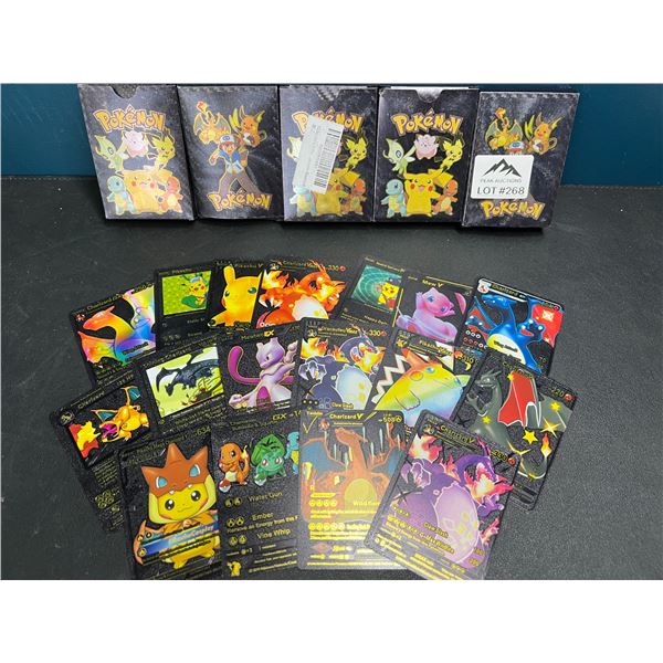 Lot of 5 Packs of Fan Art Foil Pokemon Cards