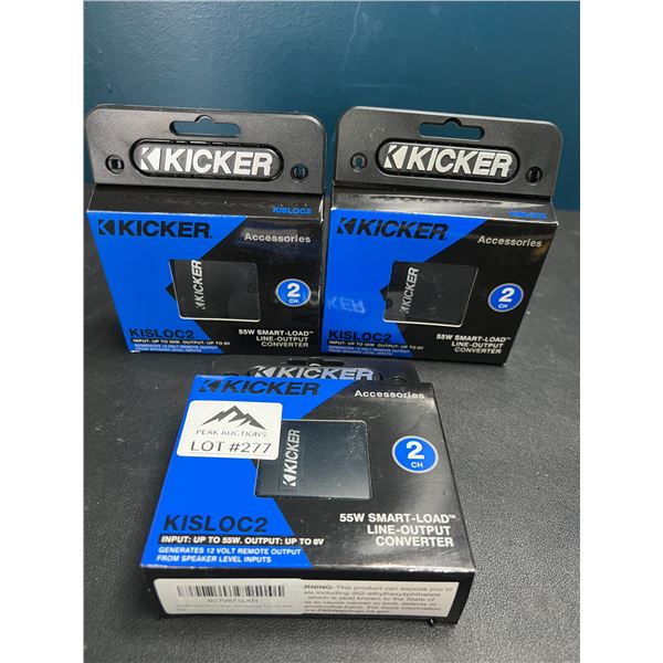 Lot of 3 Kicker 55W Smart-Load Line-Output Converters