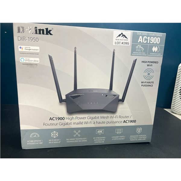 Lot of 1 D-Link AC1900 High Power Gigabit Mesh WiFi Router