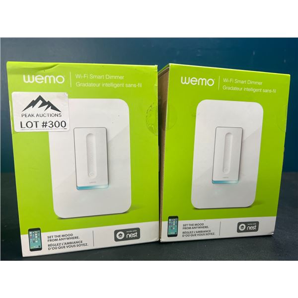 Lot of 2 Wemo Wi-Fi Smart Dimmer Light Switches