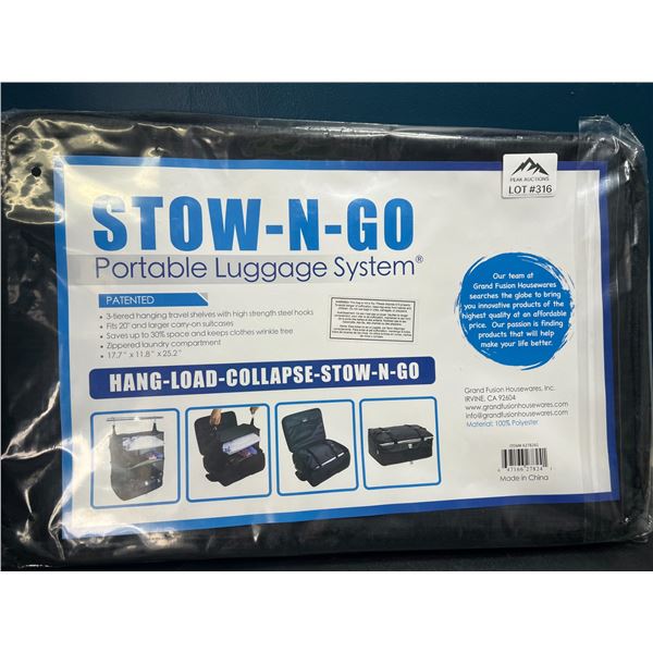 Lot of 1 Stow-N-Go Portable Luggage System